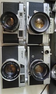 底片相機 可正常使用 1800起 canon fujica minolta konica yashica旁軸相機 單眼相機
