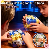 Rubik Maze 3D Transparent 6-Sided Ball Roller - Thinking and Logic Development Toy for Children 3-10