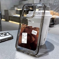 Goodcase🔥Ready Stock🔥Space Case for iPhone 11 12 13 14 Pro Max iPhone 15 Pro Max iPhone XR 7 8 Plus X XS Max SE 2020 Iced Americano Coffee Pattern Back Cover TOP Selling