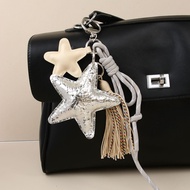 All-Match Fashion Ins Style Five-Pointed Star Braided Rope Tassel Bag Pendant Miu Series Creative Ke