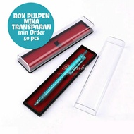 MERAH Red Box | Red Mica pen Box | Transparent Mica Pen Box