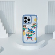 蠟筆小新動感超人裝極光霧透MagSafe iPhone手機殼