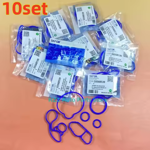 10Set Engine Oil Cooler Repair Kits Gaskets OEM# 55568539 55566784 55565385 For Opel Astra J Chevrol