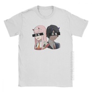 Men Aka Oni And Ao Oni Darling In The Franxx Zero Two T-Shirt Designer Clothing 100% Cotton Tees Cla