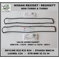 Nissan Valve Cover Gasket 2pcs/set RB20 RB25 RB26 - SANWA Japan OEM P/N 13270-58S01 58S11 Skyline R3
