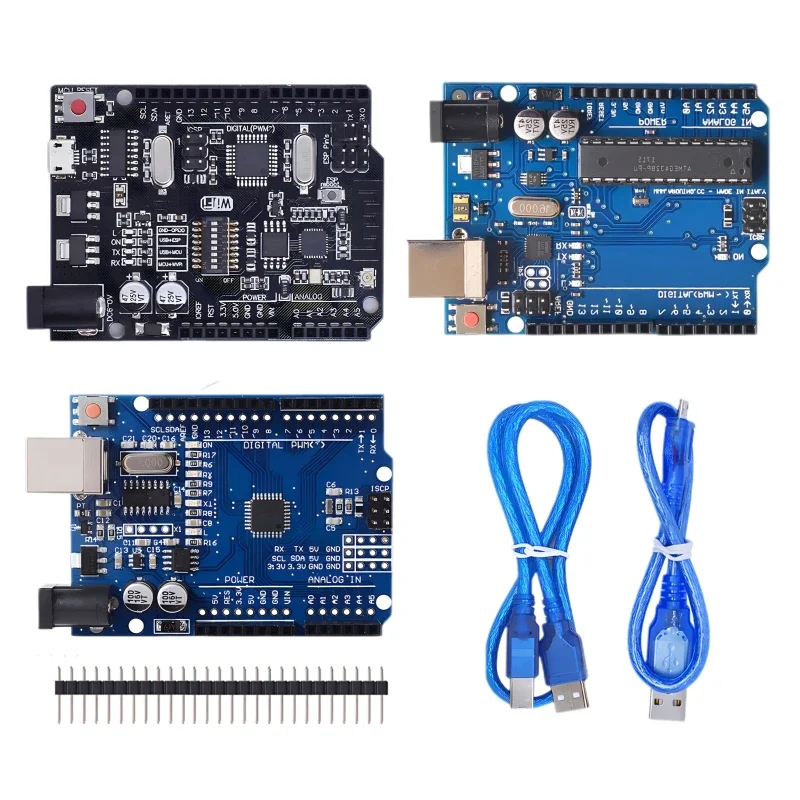 Uno R3 CH340G ชิป MEGA328P R3 ATMEGA16U2อย่างเป็นทางการ/Uno + WIFI สำหรับบอร์ดพัฒนา R3 Arduino Uno E