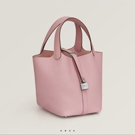 Hermes Picotin 18 Rose Sakura  3Q 櫻花粉 in Clemence leather PHW