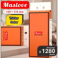 [1280 Sheets] MasLove Premium Hanging Tissue 1280sheets Deluxe Comfort Tissue Wall Pull 4 Layers Tis