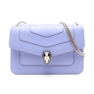 【二手】寶BVLGARI(Bulgari) Serpenti Faever 紫色皮革女單肩包