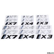 i4 i7 i3 iX iX3 iX4 iX7 letter logo car stickers for BMW new energy i4 i7 i3 iX tail badge black rea