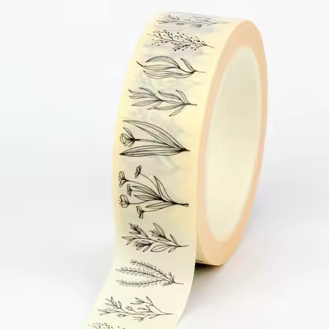 NEW 1PC 10M Decorative Botanic Herbs Wild Flowers Washi Tape for Scrapbooking Diary Adhesive Masking