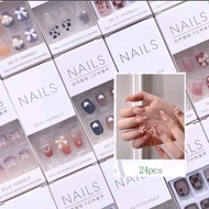 [FAKE NAILS] 24PCS FAKE NAILS/KUKU PALSU NAILS ART