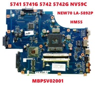 MBPSV02001 MB.PSV02.001 For Acer ASPIRE 5741 5741G 5742 5742G NV59C Laptop Motherboard NEW70 LA-5892P HM55 DDR3 100% Tested OK