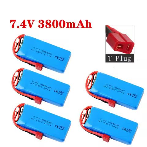2S 7.4V 3800mAh LiPo Battery For Wltoys 144010/12428/124019/124018 1/14 1/10 RC Car Battery Wltoys 7