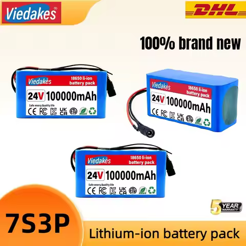 24V Lithium Battery Pack 10-35Ah 750W With BMS&Charger, for E-Scooter Tools folding car,18650 7S3P-1