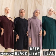 MALAYA LONG SHIRT S M L XL XXL TEAL BLACK DEEP LILAC MAROON HEAVE