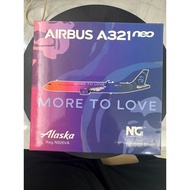 [Ready Stock] NG 1/400 Alloy Airplane Model AIRBUS A321neo Alaska Airlines MORE TO LOVE Painted N926