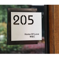 Customized Household House Number Plate Iron Art Stainless Steel Courtyard Outdoor Building Shop Hou