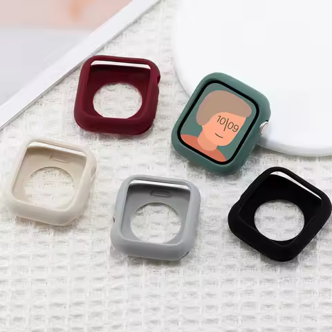 Soft Silicone Case for Apple Watch Series 10 46mm 42mm Accessories Protective Shell Bumper smartwatc
