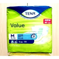 NEW TENA Value (M) Tape Adult Diapers Longer Expiry Jan 2027 (2X Absorbency)  81cm to 112cm (32"- 44")