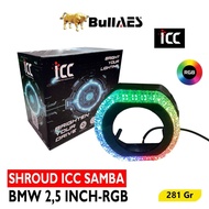 Shroud 2.5 Inch Samba RGB Crystal 5D ICC Brandbmw Lampu LED Kereta Fog Lamp RGB