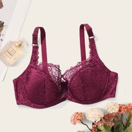 Softrhyme Women Floral Lace Bra Plus Size Bras With Wires Full Cup Lingerie 38D 40D 42D 38E 40D 40E 