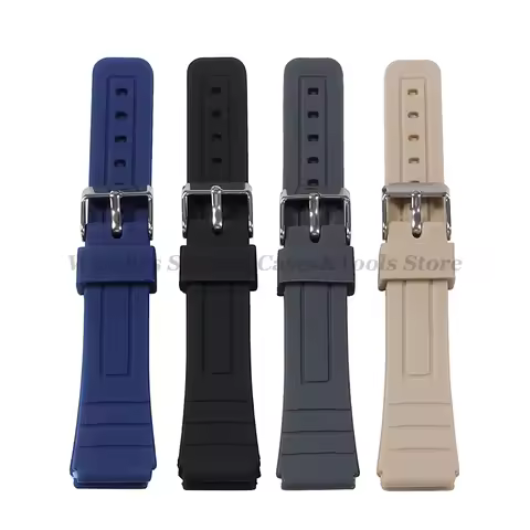 Soft Rubber Watch Strap 18mm for Casio F-91W F84 W800H SGW400 F105/108 A158/159/168 AE1200/1300 Men 