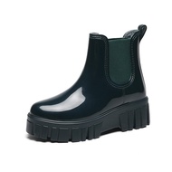 Simplelife รองเท้าบูทกันน้ำแฟชั่น รองเท้าบูทกันน้ำ บู๊ทกันน้ำ รองเท้ากันน้ำ  พื้นหนา 4 สี แฟชั่นสวมด้านนอก กันน้ำ กันลื่น ไซส์ 36-41 D156