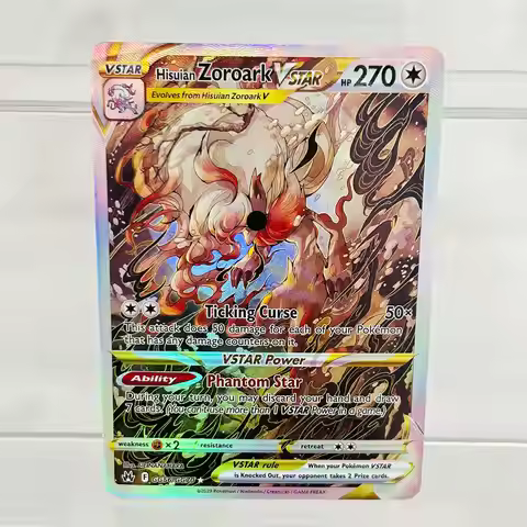 Pokemon Hisuian Zoroark GG56/GG70 English Card with Holographic Texture, Perfect Condition DIY Premi