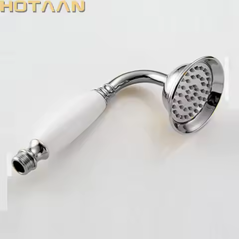 Retail & Wholesale Solid Copper Chrome Plated Handheld Shower Luxury Batnroom Hand Shower Head with 