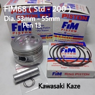 Piston piston set FIM kawasaki kaze pin 13 dm 53, 53.5, 54, 54.5, 55 mm