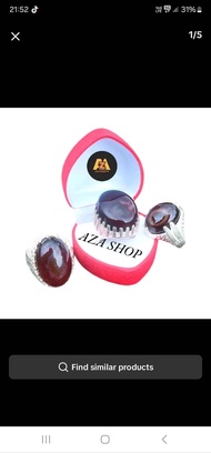 cincin batu akik yaman delima asli occasion rings Ready stock in malaysia