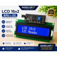 I2C 1602 lcd soldering iron 16x2biru displaybiru + i2C