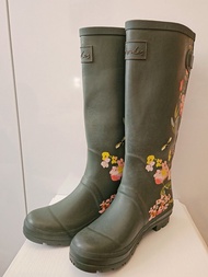 【執笠清貨】🔖Joules 英國品牌綠色花卉雨靴 UK5