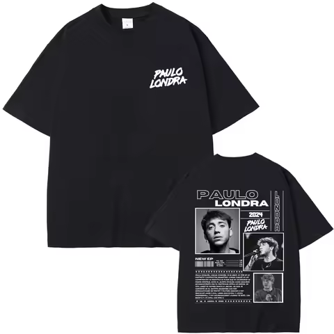 Rapper Paulo Londra T-shirts Men Women Clothing Hip Hop Trend Oversized Short Sleeve T Shirts Men's 