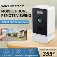 AI Home Security Window Camera, Monitor Camera, 1080P Resolution, 110° Wide-Angle Field Of View, Nig