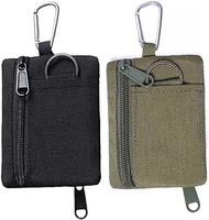 Tactical Keychain Pouch - Military Mini Size Belt Gear EDC Pocket Organizer as Coin Purse ID Card Holder Car Fob Key Waist Case Wallet Earphone Pack