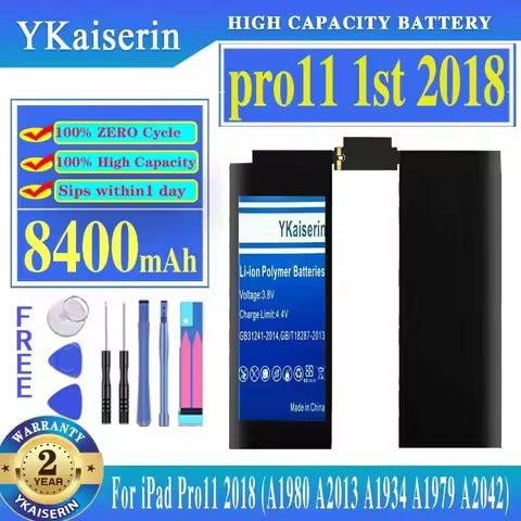 YKaiserin Portable Battery pro11 2nd 2020 12000mAh For ipad Pro 11 2020 A2228 A2230 A2231 2rd 2th