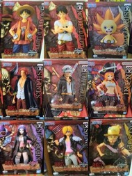 【此區不拆售】金證 DXF 海賊王 ONE PIECE FILM RED 劇場版 魯夫 LUFFY 羅賓 NICO ROBIN 香吉士 SANJI 騙人布 USOPP 香克斯 SHANKS 娜美NAMI  羅 公仔，共9盒