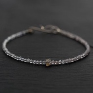 石英油和海藍寶石摩根石手鍊 [誕生石]