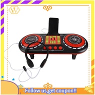 【W】DJ Turntable for Kids Toys DJ Mixer Music Mixer Multi-Function Percussion Musical Toy Connectable