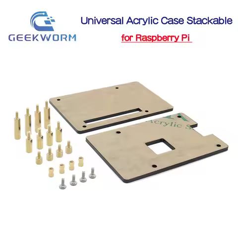 Raspberry Pi Universal Acrylic Case Stackable for Raspberry Pi 5 / Raspberry Pi 4 Model B / 3 B+ / 3