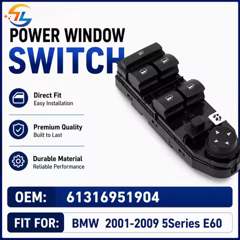 For 2001-2009 BMW E60 E61 5 Series E60 535d 520d 525d 523i 525i Power Window Switch Master Passenger