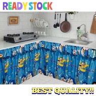 langsir kabinet dapur kain tutup dapur kabinet rumah doraemon design Curtains Curtains Under The Kitchen motif Doraemon