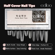 Eelloo 300pcs Half Cover False Nail Almond Coffin Oval French Extension Fake Nail Tips Manicure Tool