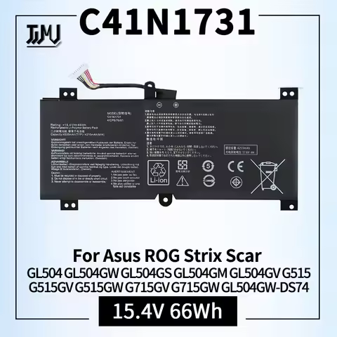 C41N1731 Laptop Battery Replacement for Asus ROG Strix Scar II GL504 GL504GW GL504GS GL504GM GL504GV