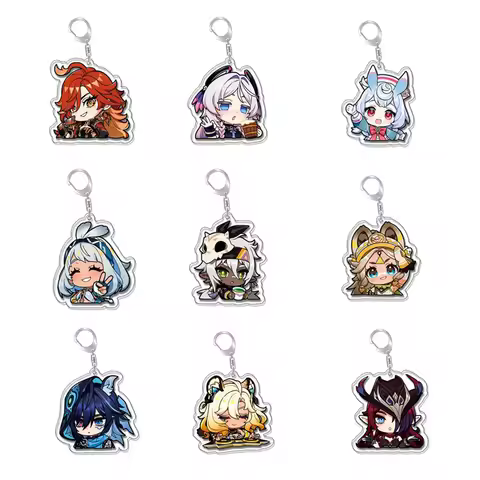 Game Genshin Impact Keychain Cute Mavuika Citlali Ororon Chasca Xilonen Kinich Mualani Acrylic Key C