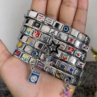 Silver Italian Bracelet, Custom Silver Italy Charms, Personalized Italian Bracelet, Italy Charms, Gi