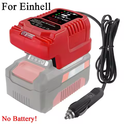 12V/24V 100-240V Portable Li-ion Battery Mini Compact Car Charger for Einhell 18V for Power X-Change