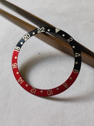原裝 超勾字 褪色 Rolex 16700 GMT Master Coke 紅黑圈片 watch Insert 錶圈